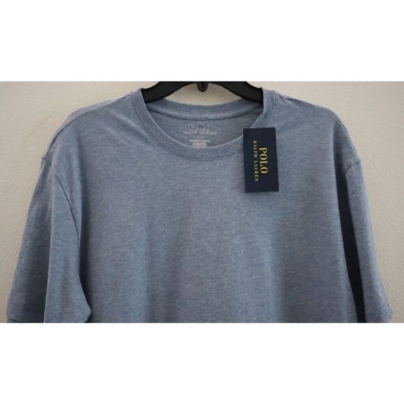 Polo Ralph Lauren PL86SR AW0D Men's Sz M Blue Heather Enzyme Crewneck T-Shirt - Picture 4 of 7